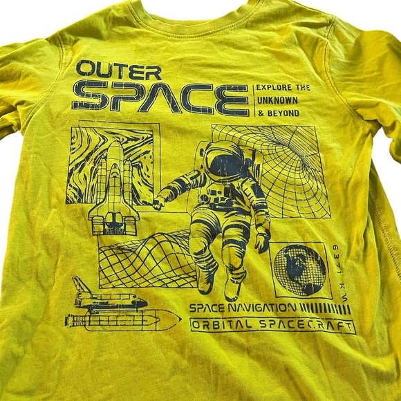 Bundle of 4 Boys George long sleeve graphic tees size 7-8 cotton play bright - Picture 2 of 14